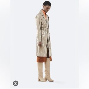 Rains Holographic Beige Rain Coat - Size S/M